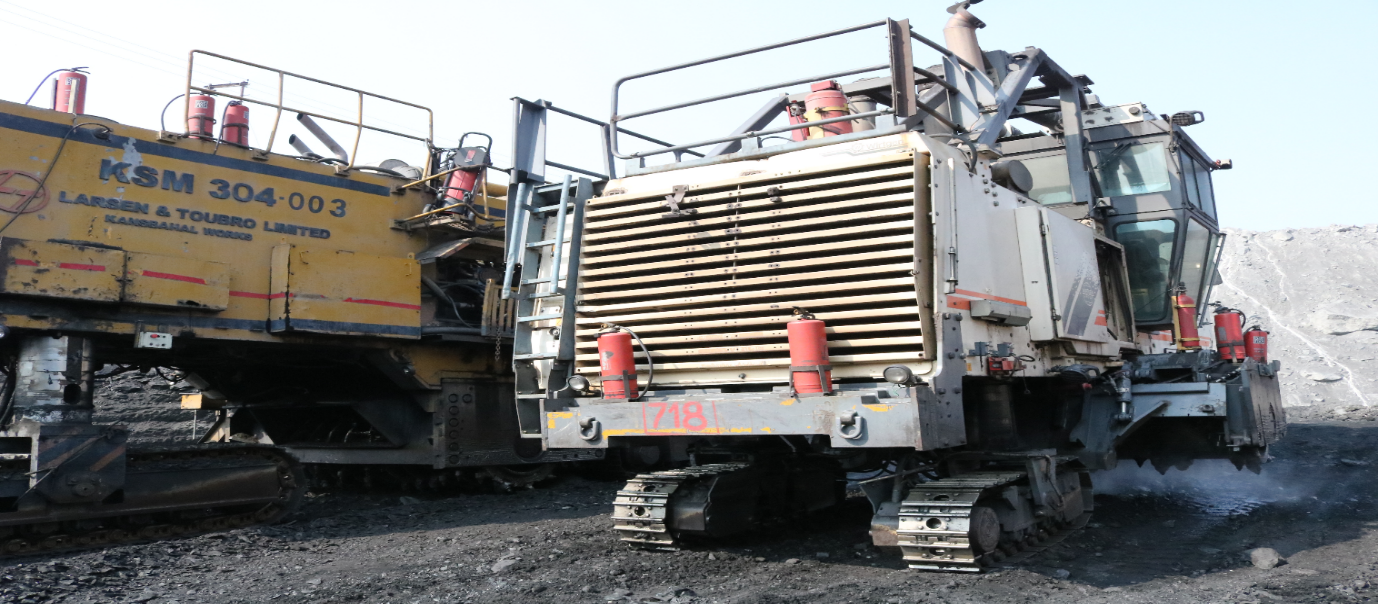 Fig. Surface Miner with water jets, Gevra OCP, SECL