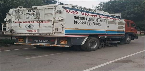 Fig. Road sweeping Machine in NCL