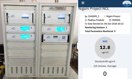 Continuous Ambient Air Quality Monitoring Systems (CAAQMS) at Nigahi OC