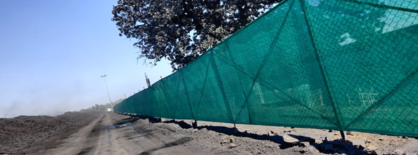 Fig. Wind screen at Phulbasia Siding, Magadh Area, CCL