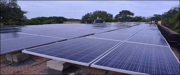 Roof Top Solar Power Panels on Residential Building at Neyveli, NLCIL