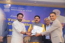Hon'ble Minister of Coal & Mines Shri G Kishan Reddy felicitated subsidiaries of Coal India Limited (CIL) with Certificates of Appreciation for their outstanding achievement in surpassing 1 BT coal production